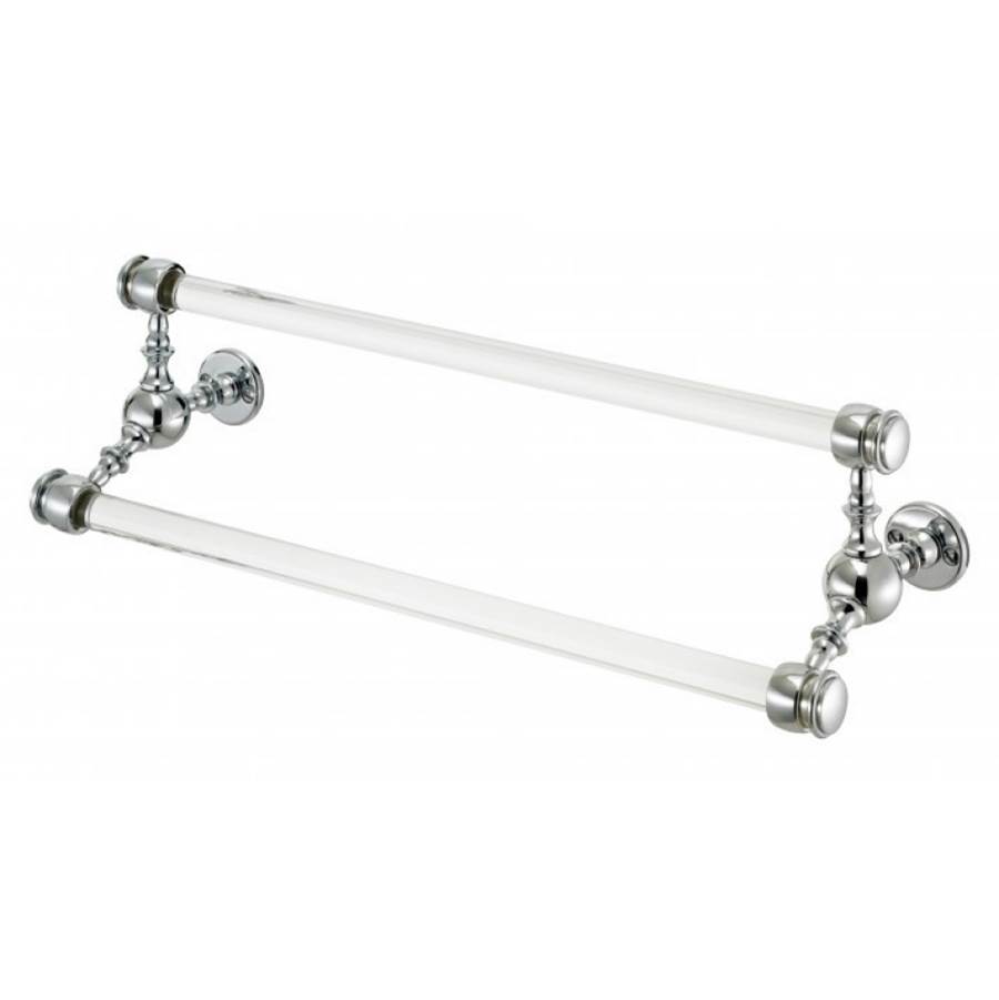 The Sterlingham Company Ltd 18'' Crystal Double Towel Bar With Exposed Screws (Overall)