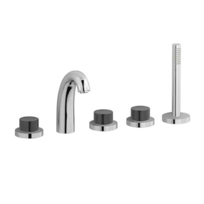 We Are IB 5 Pcs Deckmount tub filler with handshower