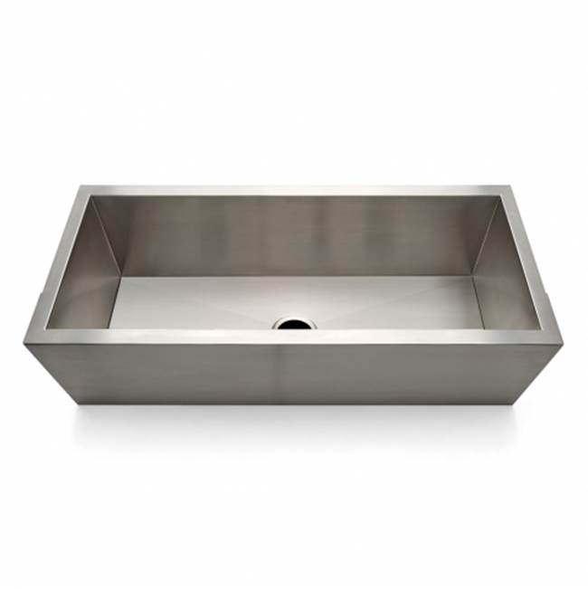 Waterworks Kerr 42'' x 21'' x 14 5/8'' Stainless Steel Ranchhouse Apron Kitchen Sink with Center Drain