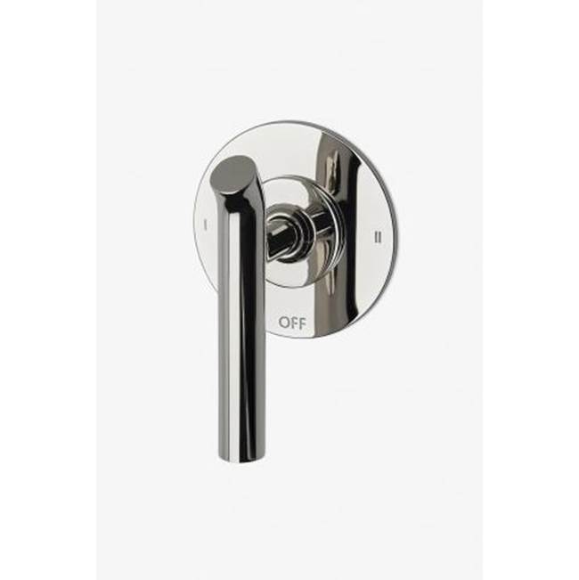 Waterworks COMMERCIAL ONLY Bond Solo Series Two Way Thermostatic Diverter Trim with Roman Numerals and Lever Handle in Matte Champagne Gold PVD