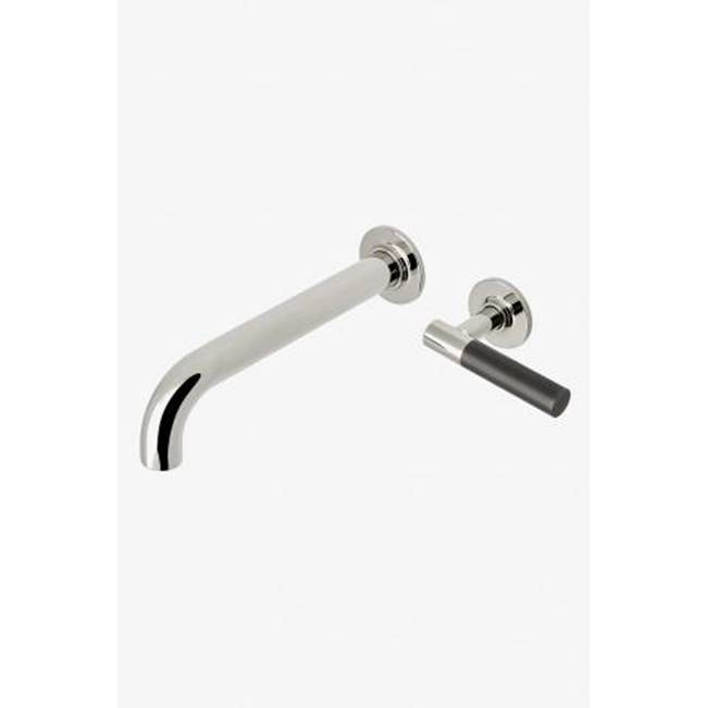 Waterworks COMMERCIAL ONLY Bond Tandem Series Wall Mounted Lavatory Faucet with Two-Tone Single Lever Handle in Nickel/Dark Nickel, 1.2gpm (4.5L/min)