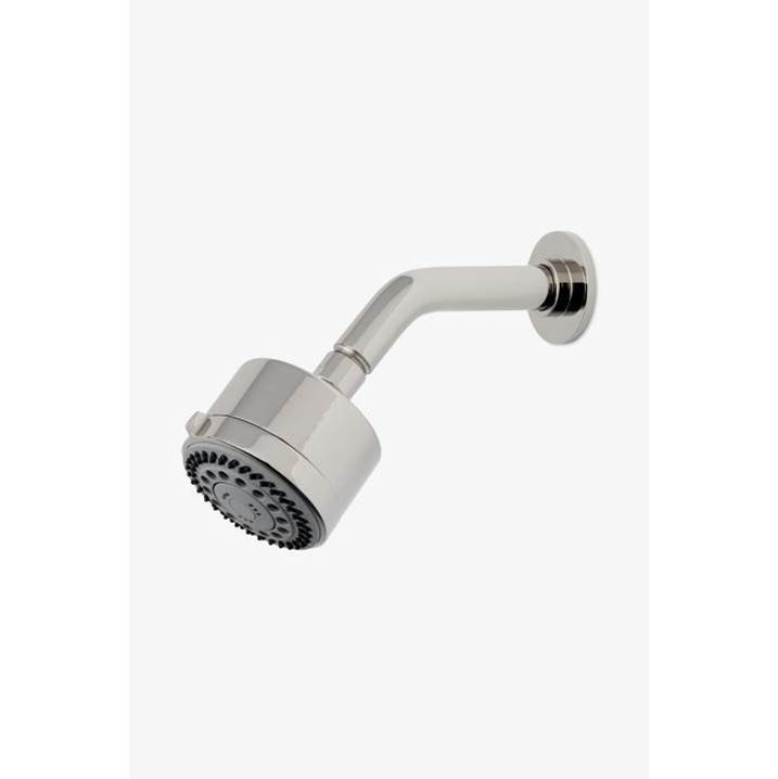Waterworks DISCONTINUED Isla 3 1/4'' Showerhead with Adjustable Spray with 6'' Wall Mounted 45 Degree Shower Arm in Dark Nickel, 1.75gpm (6.6L/min)