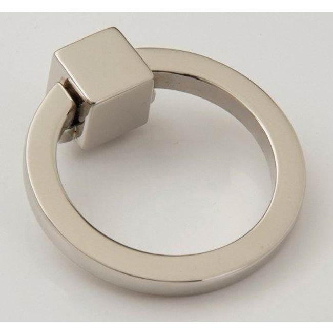 Water Street Brass Hudson 3'' Round Ring Pull - Polished Silver